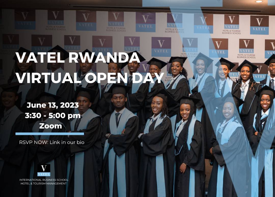 VatelRw's tweet photo. Do not miss out our Virtual Open Day happening tomorrow from 3:30 to 5 pm !
Come and learn more about our degree program.
Register Now https://t.co/xvn4gsz4x1
See you soon!
#StudyatVatel #VatelVirtualOpenDay #SeptemberIntake https://t.co/Z4pQ1qCfPL