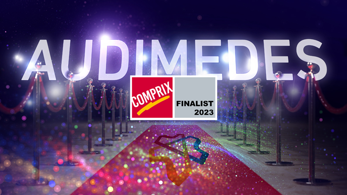 Audimedes_GmbH's tweet photo. Mit gleich zwei Projekten stehen wir beim #COMPRIXAward 2023 im Finale!🎉
Wir sind stolz, dass Audimedes zu den Finalisten des wohl renommiertesten deutschen Kreativwettbewerbs der Healthcare-Branche gehört.
Jetzt heißt es Daumen drücken für die Preisverleihung im September!🍀 https://t.co/h6T44vlcx1