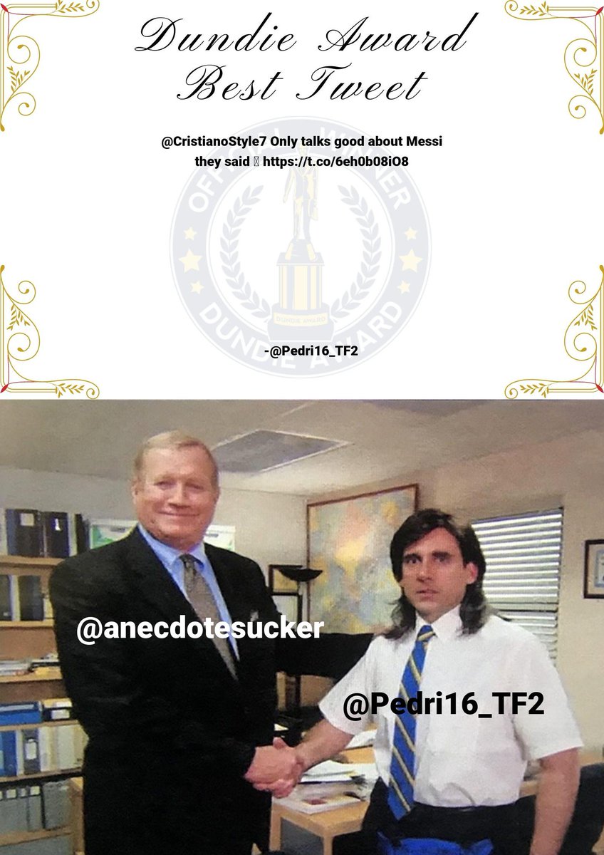 AwardThisTweet's tweet photo. @anecdotesucker @Pedri16_TF2 @CristianoStyle7 Here’s the award 👏 👏👏 https://t.co/FKmW8HdLX4
