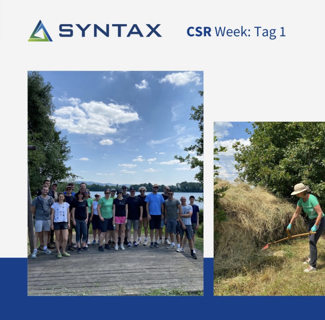 SyntaxSystemsDE's tweet image. Im Rahmen unserer jährlichen Corporate Social Responsibility Week haben wir heute das Naturschutzzentrum der Bergstraße unterstützt - vom Bau eines Brückenzugangs bis hin zum Jäten von Brombeeren und Heu. 💪🏼#Syntax #CSR
