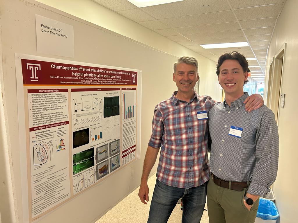 Great first poster presentation by PhD student Gavin Koma at the Shriners Symposium for Neural Repair! Wtg, G!