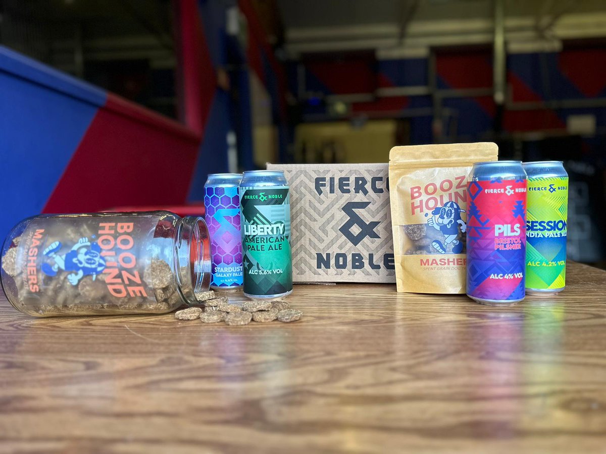 fierceandnoble's tweet photo. Introducing the brand new Paw Pack that includes 4 of our delicious beers and a pack of @boozehoundtreats made using our spent brewing grain🔥The perfect gift for you and your best friend! 

Available to buy online and in the taproom. https://t.co/kwsCCEDLqU