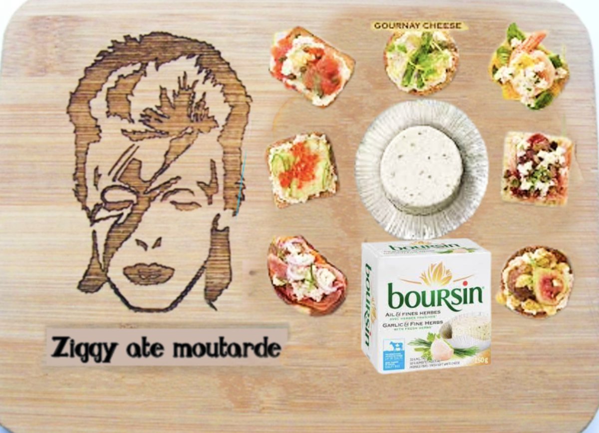 #SandwichesInSongOrFilm
Ziggy Stardust and the Dried Herb Fromage