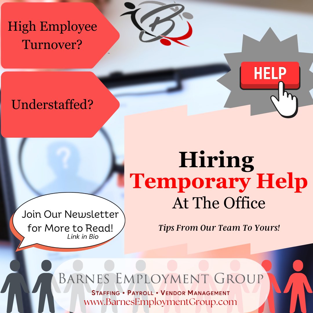Understaffed? Hiring temporary help can be a game-changer for your business. Explore the benefits in this article! Stay informed, make confident hiring decisions, and maximize your workforce flexibility. 
newsletter.homeactions.net/landing_page/1…
#HiringSolutions #HiringTips #IndustryInsights