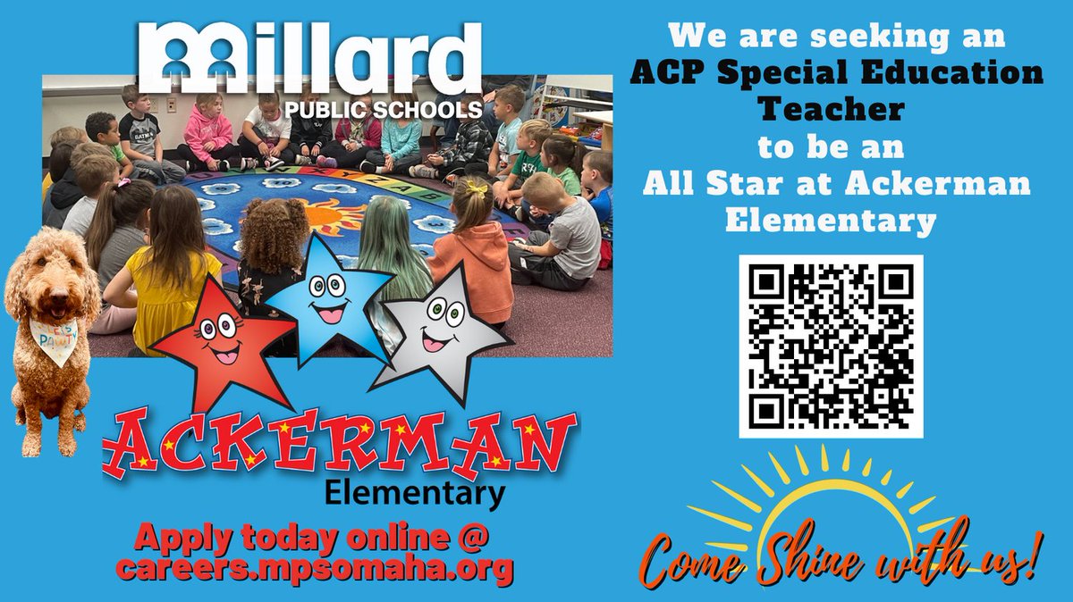 Do you have an unwavering passion for meeting the needs of students? Apply online today to join our All-Star team as an Alternative Curriculum Special Education Teacher! #SHINEwithMPS #Proud2bMPS #specialeducationteachers #greatplacetowork @AckermanElementarySchool @ackerman_mps