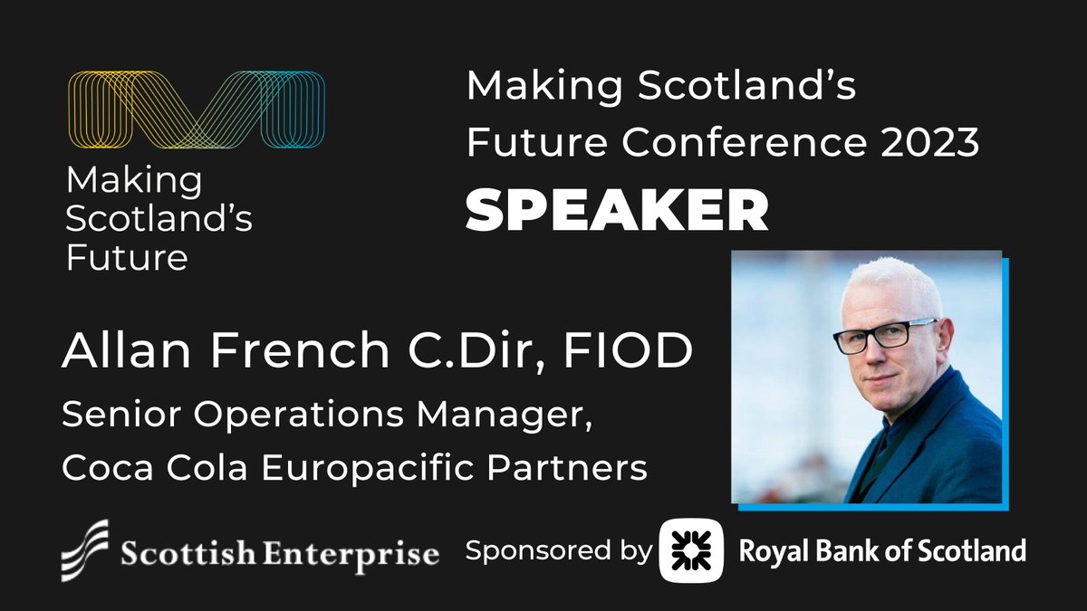 📣 Speaker Announcement! Join keynote Allan French C.Dir, FIOD, Senior Operations Manager, <a href="/CocaColaEP/">Coca-Cola Europacific Partners</a> leader in Transformational Change programmes in various settings on 22 June.

Find out more and book today 👉 makingscotlandsfutureconference.scot/speakers/allan…

#MakingScotlandsFuture #Manufacturing