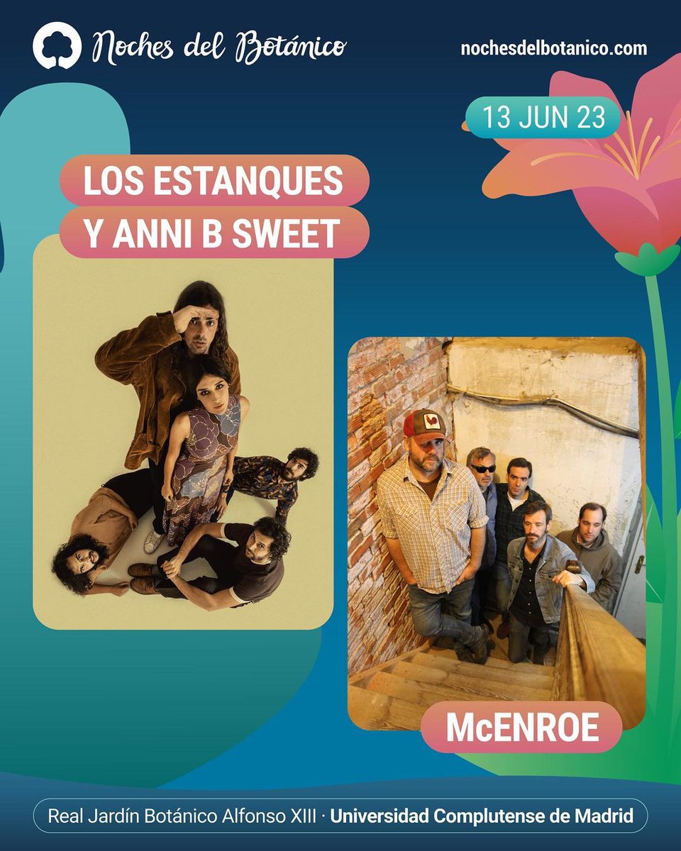 Subterfuge Records (@subterfugerec) on Twitter photo 🎟 ¡MAÑANA! 🎟
<a href="/McEnroe_Banda/">McEnroe_Banda</a> y <a href="/EstanquesyAnni/">Los Estanques y Anni B Sweet</a> este martes 13 de junio en <a href="/nochesbotanico/">Noches del Botánico</a>
¿Aún no tienes entrada?
nochesdelbotanico.com/artistas/los-e… 🎟 ¡MAÑANA! 🎟
<a href="/McEnroe_Banda/">McEnroe_Banda</a> y <a href="/EstanquesyAnni/">Los Estanques y Anni B Sweet</a> este martes 13 de junio en <a href="/nochesbotanico/">Noches del Botánico</a>
¿Aún no tienes entrada?
nochesdelbotanico.com/artistas/los-e…