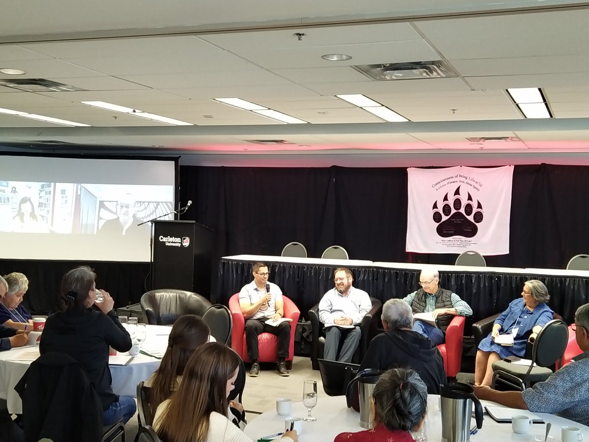 First session of the day on Constitution Building and Lawmaking based on Traditional Language and Culture @fn_gov @fngovernance @Carleton_U #RekindlingTheFire #InherentRights