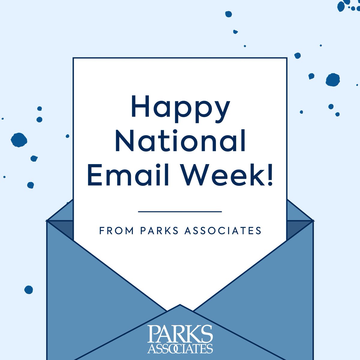 ParksAssociates's tweet image. 💌 Happy National Email Week! 📧

Celebrate the power of email. Send a heartfelt message, share knowledge, declutter your inbox, spread positivity, and embrace email etiquette. Let's make this week unforgettable! 💙✉️

#NationalEmailWeek #email #communication