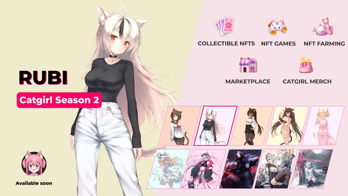 catgirlcoin's tweet photo. Season 2 #Catgirls are back🎉

Rubi is indeed a protege. Her wit can easily outclass the others without even trying. Though she rarely gives her full effort in her research, you cannot say the same thing if we talk about her #passion. #Singing is where she truly shines the most. https://t.co/9qEYG8NQid