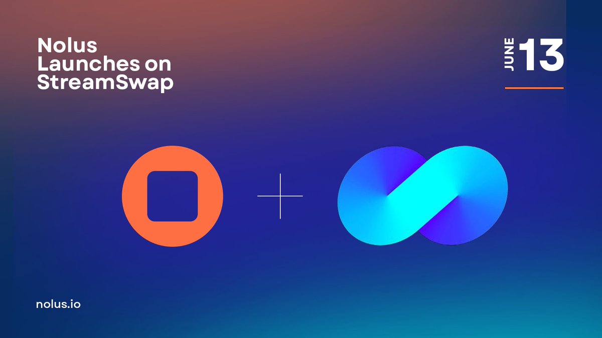 RamzesValidator's tweet photo. Are you ready?
@NolusProtocol launch the $NLS token on @StreamSwap_io

🗓️When?
The bootstrapping phase will kick off June 13 at 1PM UTC  and run for approximately 48 hours

💰Allocation
6M $NLS will be distributed during the event

🪙Subscription token
$USDC
#Cosmos #Nolus https://t.co/ukR5wMCRhb