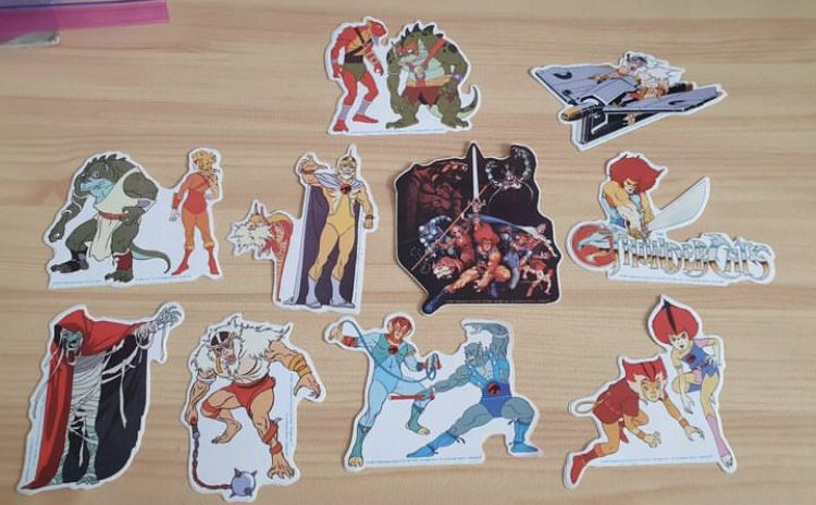 Delightful vintage stickers as shared by @mummracolecciones IG! #thundercats #vintage #stickers #thundercatscartoon #cartoon #80s #80skid #80scartoons #thundercatsorg