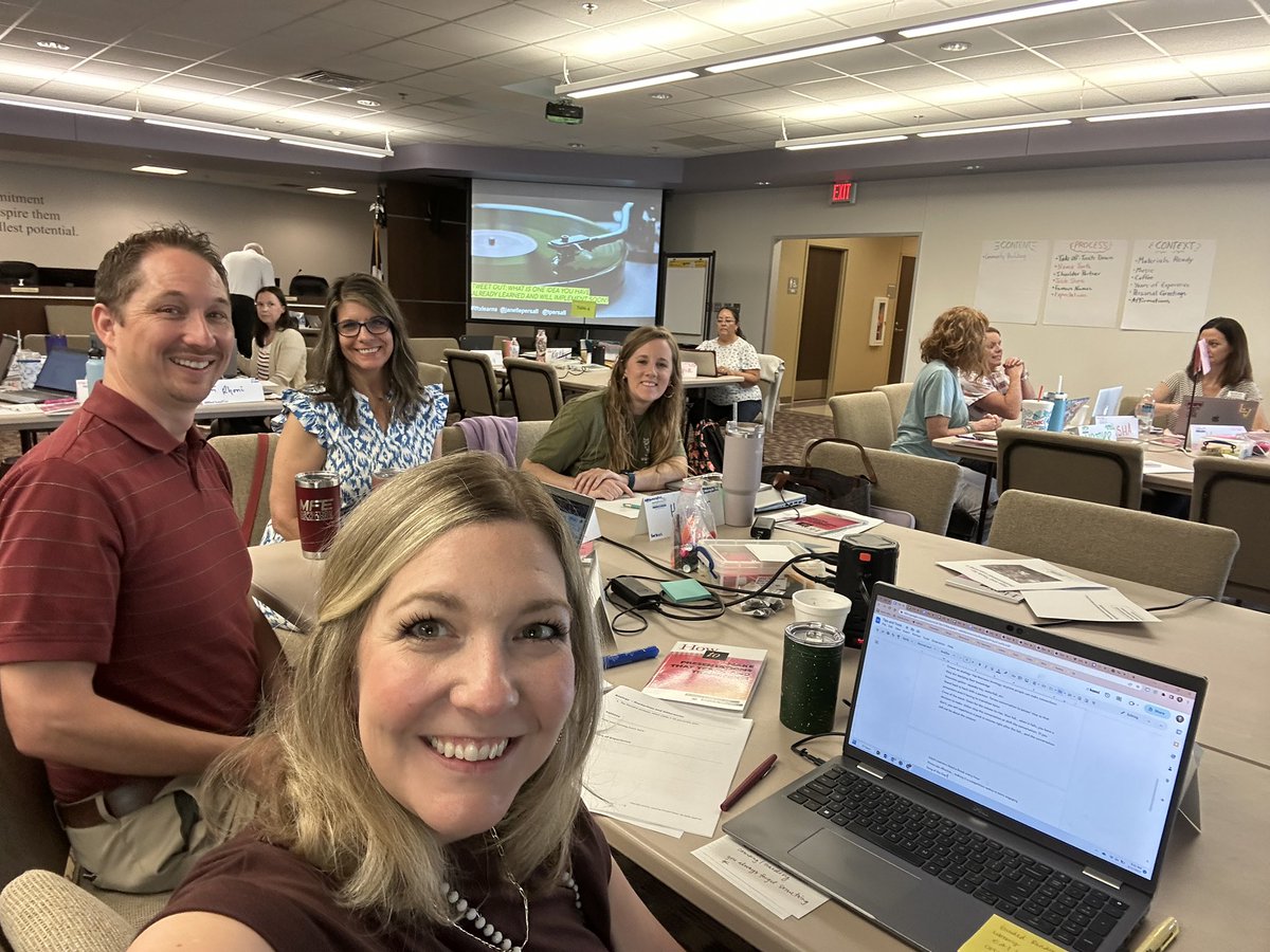 Enjoying Tips and Tools PD this morning with my (movie star) friends, Pedro Buchanan, Ellie Flowers, and Lucky Agne. We’re an hour in and we’ve  already gotten several tools for our toolbox! 
#iykyk #lftxlearns <a href="/janellepersall/">Janelle</a> <a href="/tpersall/">Tim Persall</a>