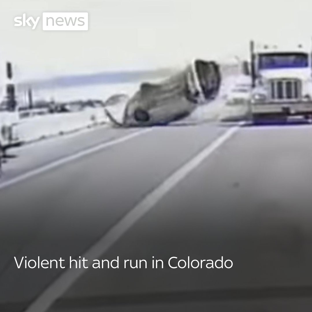 Sky News on Twitter "Footage shows violent hit and run collision in