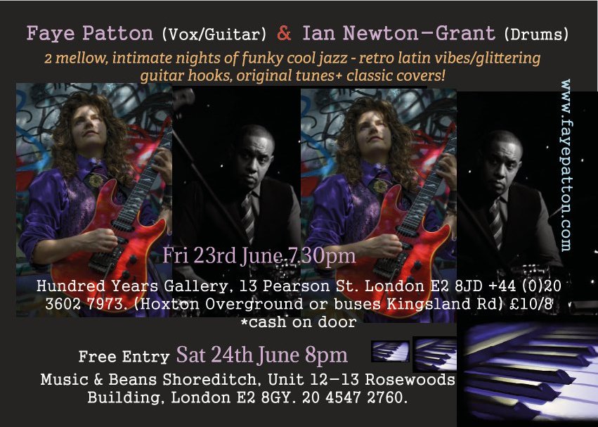 🔥🌞⭐️🌟🎹🎸🎻Jazz Pixies Shoreditch summer coming up! 2 consecutive gigs 23rd/24th June. <a href="/hundredyearsgal/">HundredYearsGallery</a> <a href="/musicandbeans/">Music & Beans</a> #jazz #london #summer #jazzduo #nujazz #artgallery #shoreditch #eastlondon #guitarist  #drums