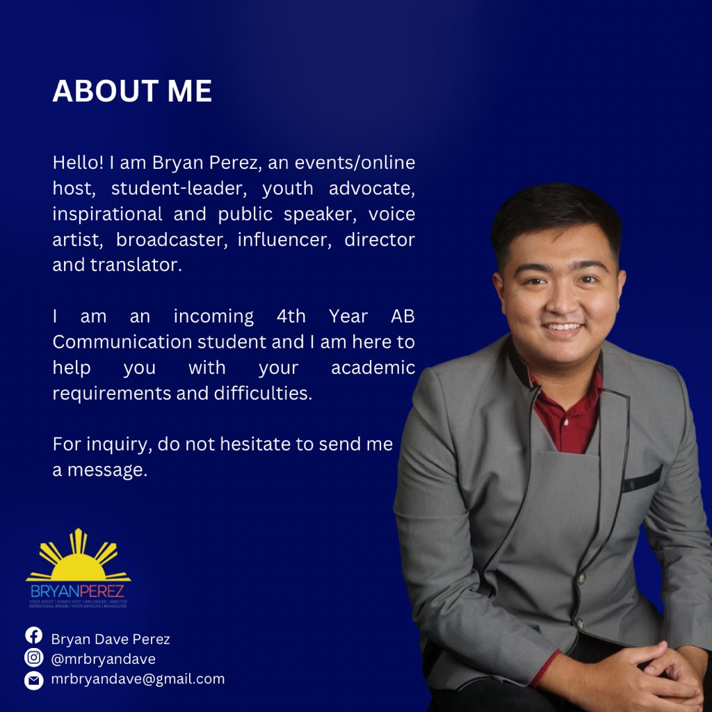 browyawn's tweet photo. 📚 Need help with your academics? Look no further! ✨
I am now open for academic and non-academic commissions!
Don't hesitate to reach out with your questions and concerns.
Message me now! 💪🎓
#AcademicCommissions #BryanPerez #freelancer #freelancePH https://t.co/T1xX3cKAgo