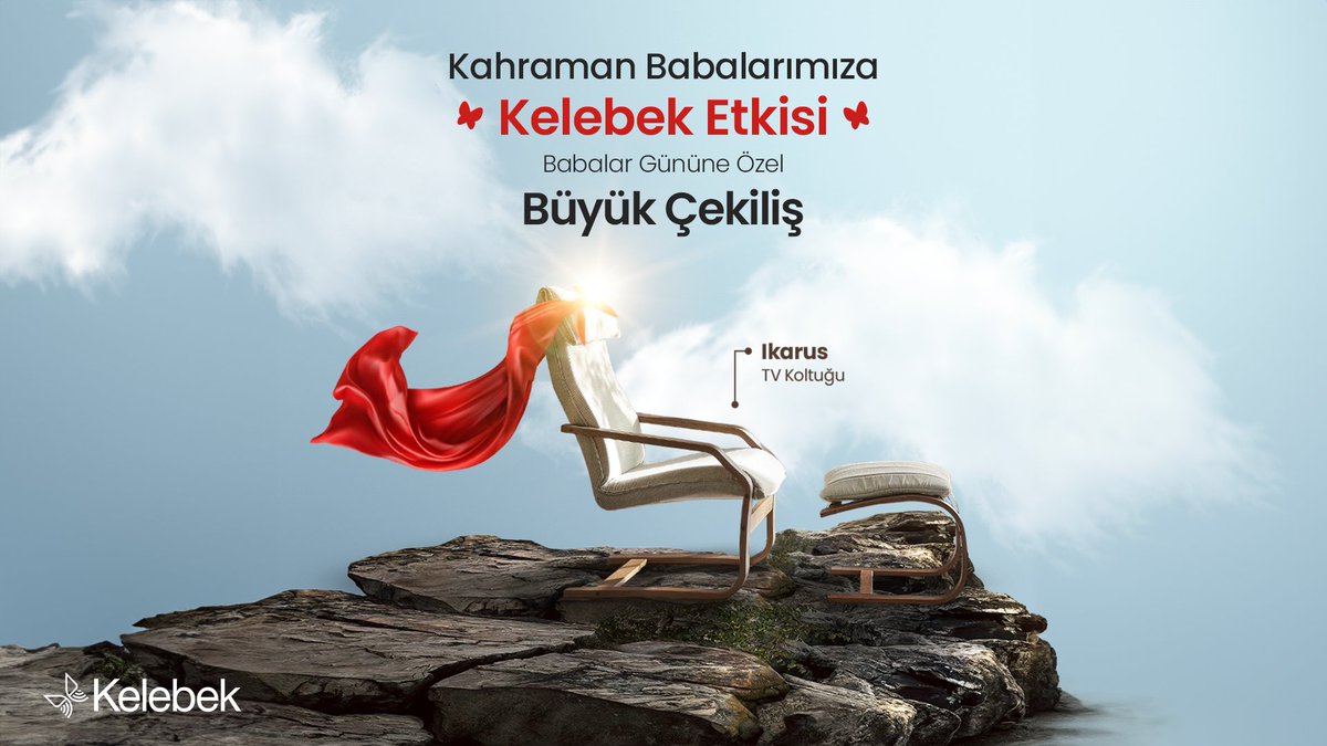 Babalar Günü'nün heyecanını Kelebek Mobilya ile katlayın! 🎁

📌 <a href="/kelebekmobilya/">Kelebek Mobilya</a> hesabını takip edin,
📌 Yorumlara #BabamaKelebekEtkisi yazın,
📌 Bu ve son 3 postumuzu beğenip, RT edin!

Kaçırmayın, son gün 18 Haziran🗓

#KelebekMobilya #BabalarGünü #Çekiliş #BabamaKelebekEtkisi