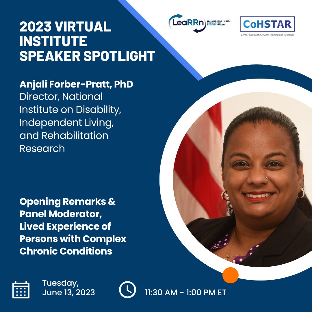 Tomorrow, Day 1 of our 2023 Virtual Institute will focus on care for persons with complex chronic conditions. We kick the day off with a panel of leaders from @UnitedSpinal @PSburnsurvivors @ACLgov @communicationfirst and BEST at the @UofIllinois tinyurl.com/2023VirtualIns…