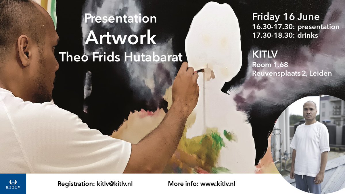 16 June: Presentation artwork Theo Frids Hutabarat Theo, our Atelier KITLV-Framer Framed Artist in Residence in 2022 will present a new original artwork for. Come & join the presentation this Friday from 16.30-18.30, including drinks! facebook.com/events/2052279…