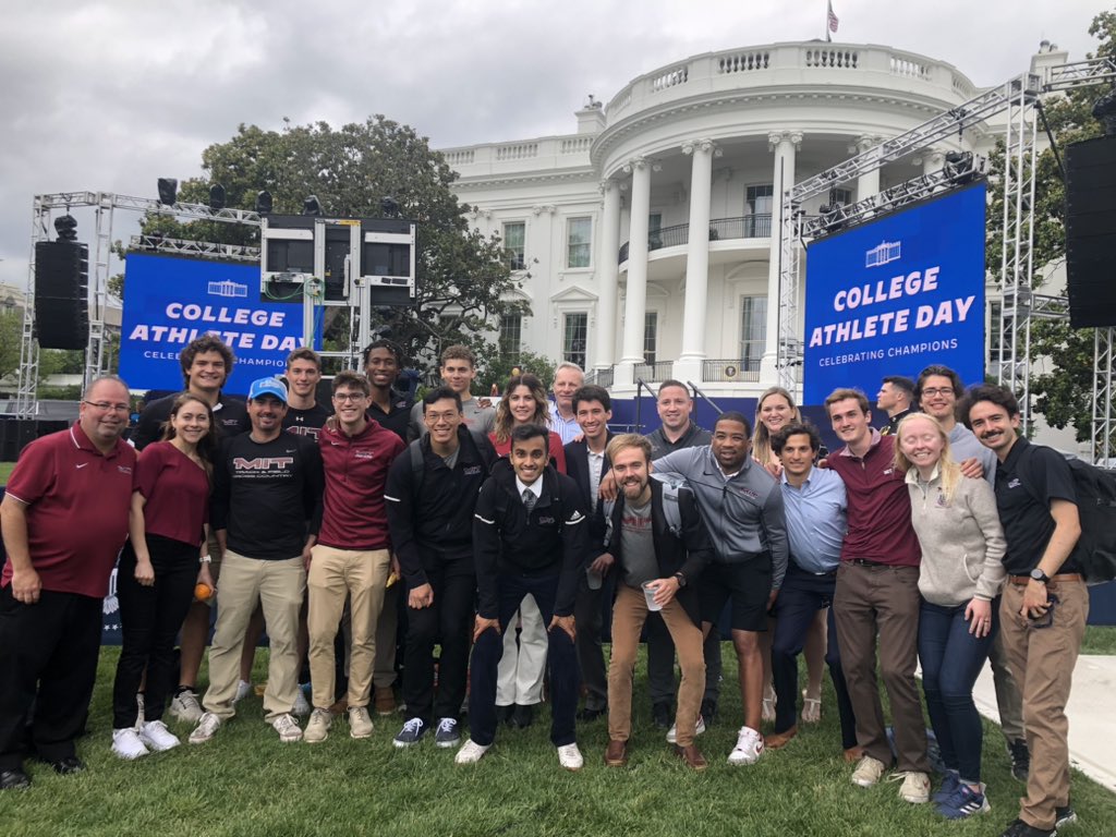 Happy College Athlete Day from @MITTFXC here at The White House! #RollTech @NCAADIII