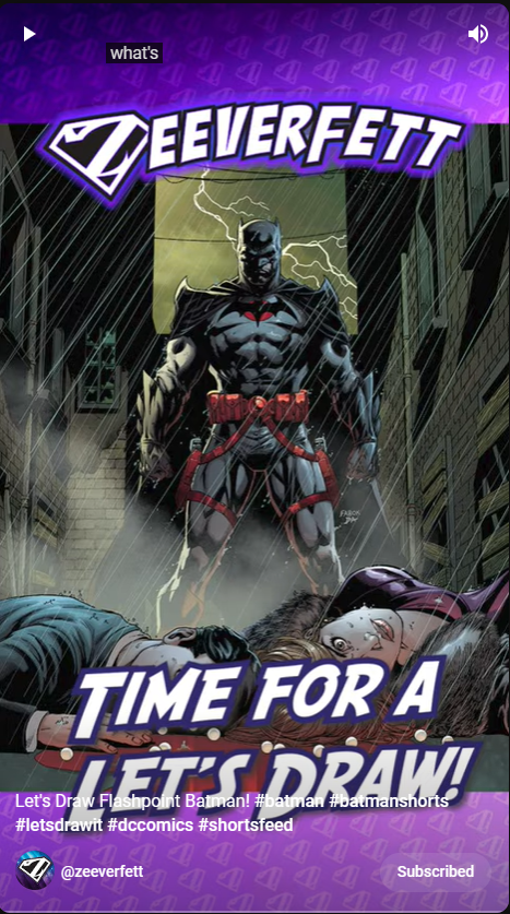 ZeeverComics's tweet photo. Let's Draw Flashpoint Batman! #batman @Batman #thomaswayne #thomaswaynebatman #flashpoint #flashpointbatman #TheFlashMovie #batmanshorts #letsdrawit #dccomics @DCOfficial @DCComicsKids 

 https://t.co/bDHo43O2FG via @YouTube https://t.co/G54nb81WbU