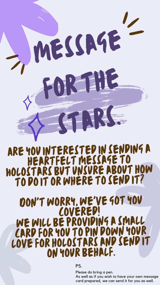 Here's what you can do during the event~!

#1 Penning a heartfelt message to your oshi
We have everything ready for you💌 
#Holostars4thAnniSG