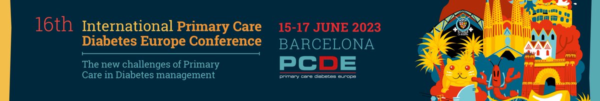 Three more days to the 16th  #PCDEurope23 conference in Barcelona. Join us via livestream and get your virtual registration here;shorturl.at/eOP89 Join the scientific sessions + sign up for symposia  #PrimaryCare #Diabetes