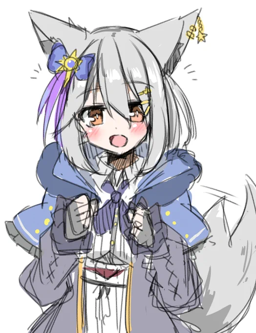ウルちゃん初描き #星白星図