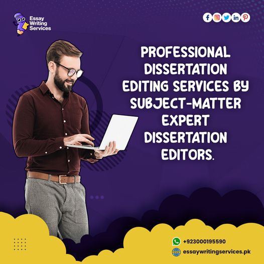 Professional Dissertation Editing Services By Subject-Matter Expert Dissertation Editors.
essaywritingservices.pk/assignment-wri…...
#AssignmentWritingService #BestAssignment #Writer #Essay #EssayHelp #EssayWritingServicesPK #AssignmentAssistance