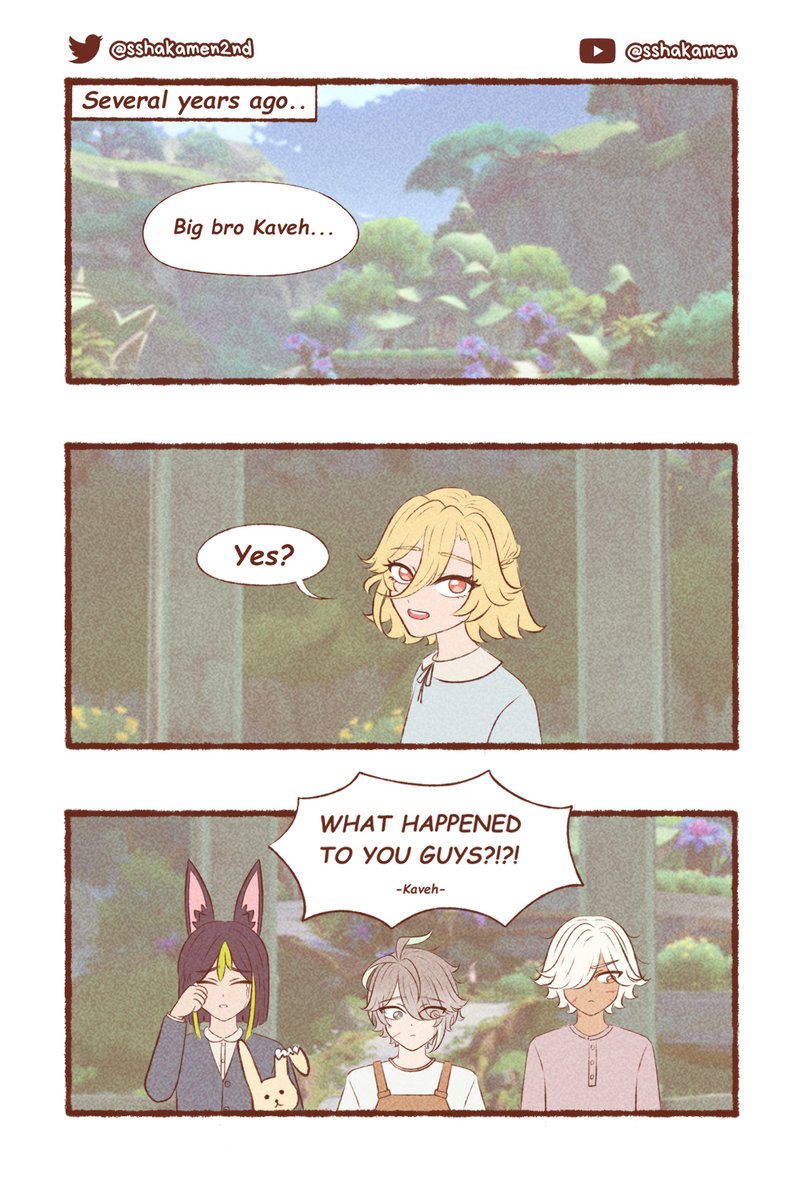 kaveh being the oldest (1/2)

yt ver: youtu.be/IA8My39PD84

#kaveh #alhaitham #cyno #tighnari #genshinimpact #原神