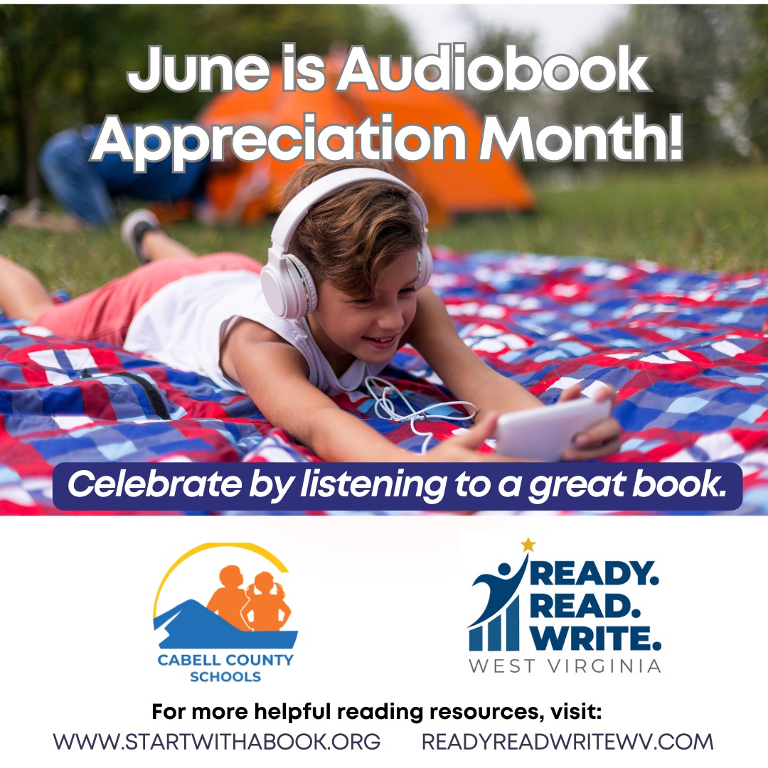 Audiobooks are a great way to maintain and build literacy skills during the summer months. For more information about the science of reading and how you can help your child learn, visit readyreadwritewv.com. @WVEducation #createyourstory