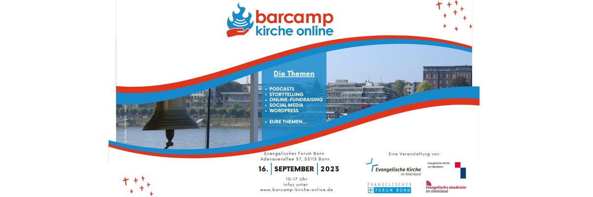 Evangelische Kirche im Rheinland (@ekir_de) on Twitter photo Wir freuen uns auf ein Barcamp Kirche online West in Präsenz. Alle Infos und die Möglichtkeit zur Anmeldung gibt es hier:
barcamp-kirche-online.de
#bckirche #barcamp <a href="/ekvw_online/">EKvW</a> @EvAkaRhein Wir freuen uns auf ein Barcamp Kirche online West in Präsenz. Alle Infos und die Möglichtkeit zur Anmeldung gibt es hier:
barcamp-kirche-online.de
#bckirche #barcamp <a href="/ekvw_online/">EKvW</a> @EvAkaRhein