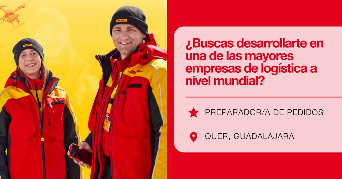 Synergie_Empleo's tweet photo. ¿Te gustaría desarrollar tu carrera en el apasionante mundo de la logística con una de las mayores empresas del sector?  

TODA LA INFORMACIÓN AQUÍ 🔽
https://t.co/FseZYSYbua

#Synergie #RRHH #OfertaEmpleo #Empleo #EmpleoGuadalajara #Guadalajara #DHL #Logística https://t.co/lqYa1UL5KR