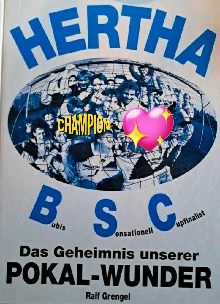 Danbluewhite's tweet photo. @HBSCMuseum1892 @TspSport @HerthaBSC Besser als das Buch kann es nicht sein. Pokalsieger der Herzen.😉 https://t.co/FjusqQTT6n