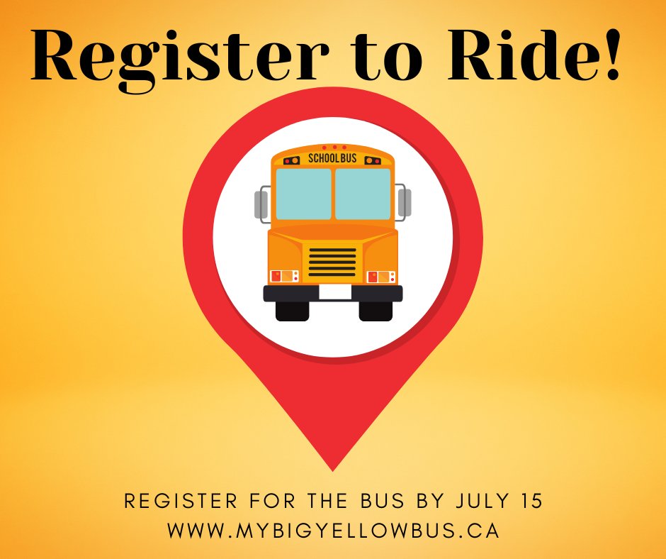Register to Ride! Bus registration for NEW and RETURNING students is available for the 2023-2024 school year. Register now at ow.ly/JG3f50OG4Bp @TVDSB @LDCSB