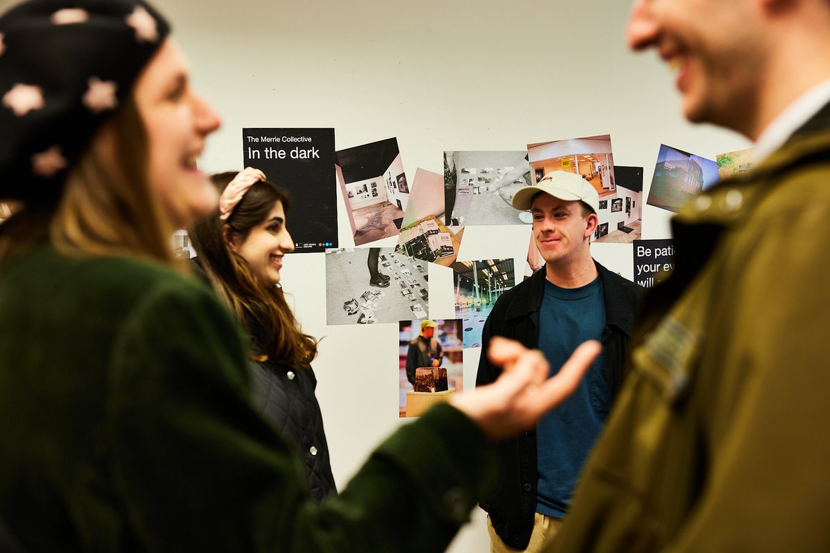 We've got some news... Artwalk is going to be taking a short break and will not be taking place in July 2023.

This isn't a goodbye, but a see you soon. Find out more - zurl.co/DGMI

[ID: People are stood, smiling and talking to each other at Artwalk in March 2022.]