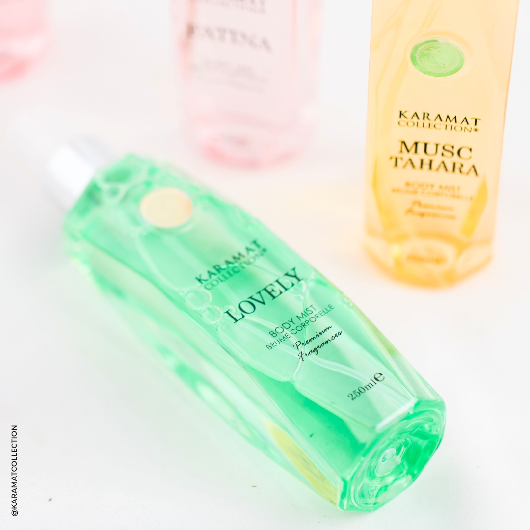 karamatcollect's tweet image. 🇫🇷 Lovely et Musc Tahara sont deux brumes corporelles uniques et envoûtantes qui ajoutent une touche de luxe et de glamour à votre routine quotidienne.
 
#karamatcollection# lovely  #musc #tahara #parfum #brumecorporelle