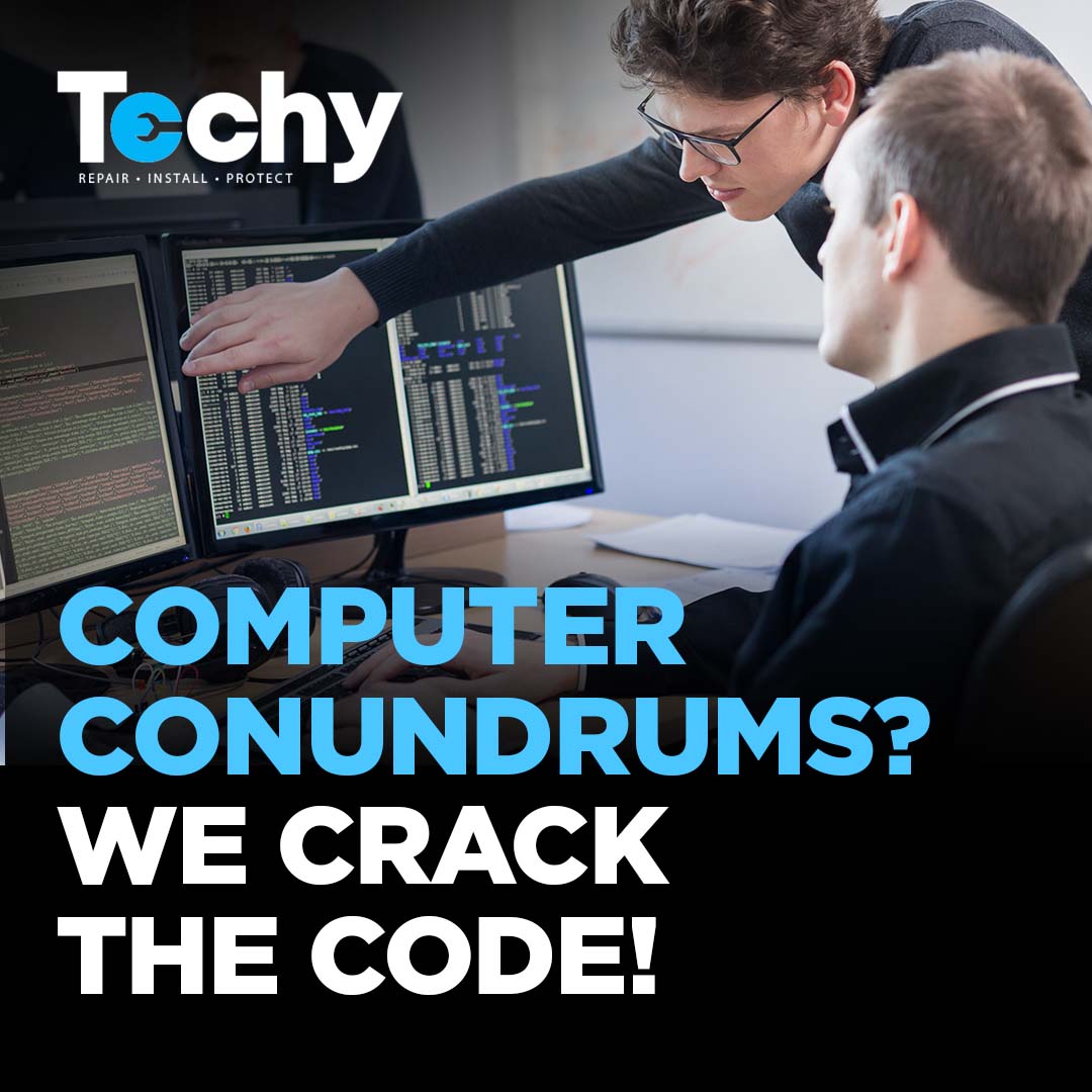 TechyCompany's tweet photo. Facing computer conundrums? Fret not! We are the code-cracking experts you need 🧑‍💻

Say goodbye to frustration and hello to smooth computing – let us be your trusted partner in conquering computer conundrums 💻

#computer #pc #pcrepair #computerrepair https://t.co/mUgrOWvbLO