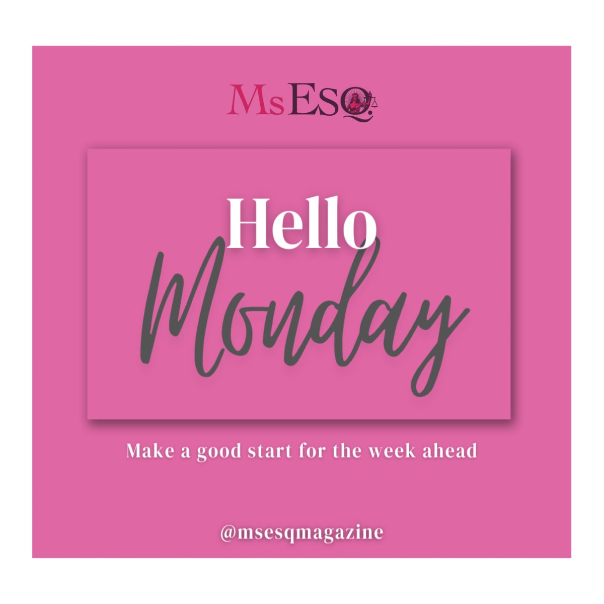 MsEsqMag's tweet photo. 👋 MSESQ Hello Monday! Make a good start for the week ahead🎄 https://t.co/WVCvRjMyte