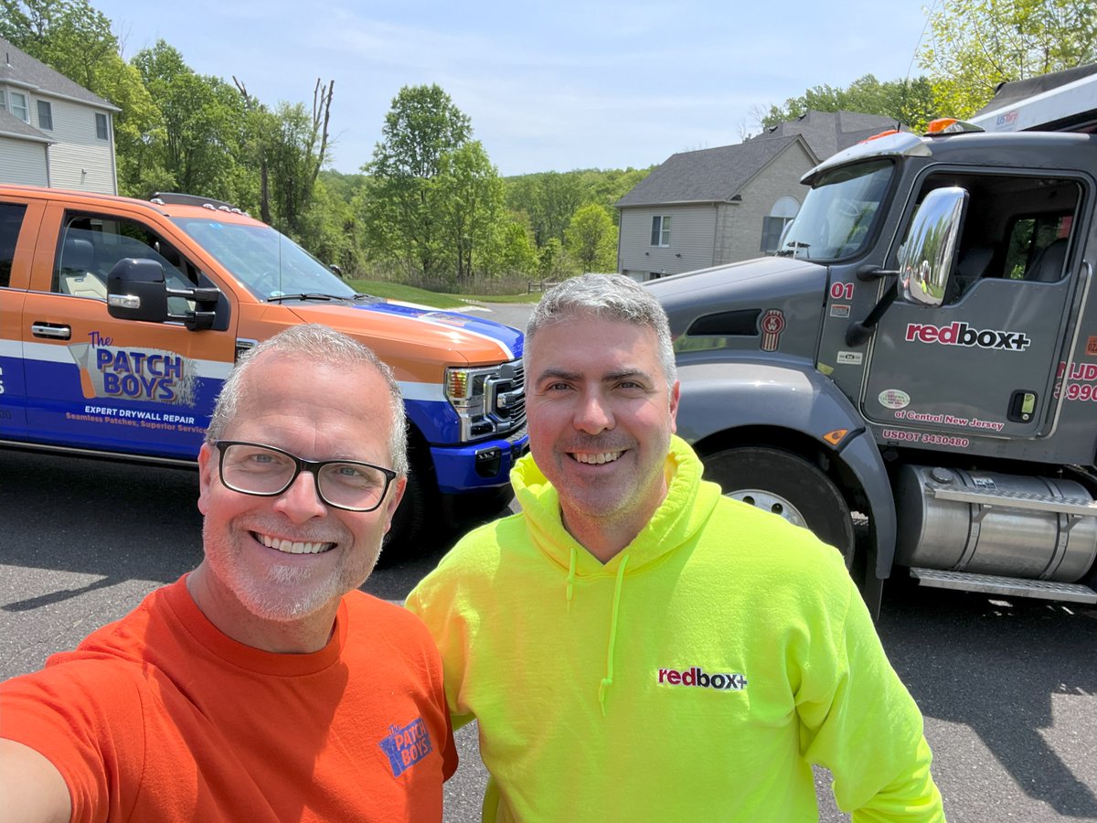 Check out Brian with The Patch Boys of Monmouth &amp; South Middlesex Counties and Dave from redbox+ Dumpters of Central New Jersey working together! 

Together, Everyone Achieves More! #TEAM