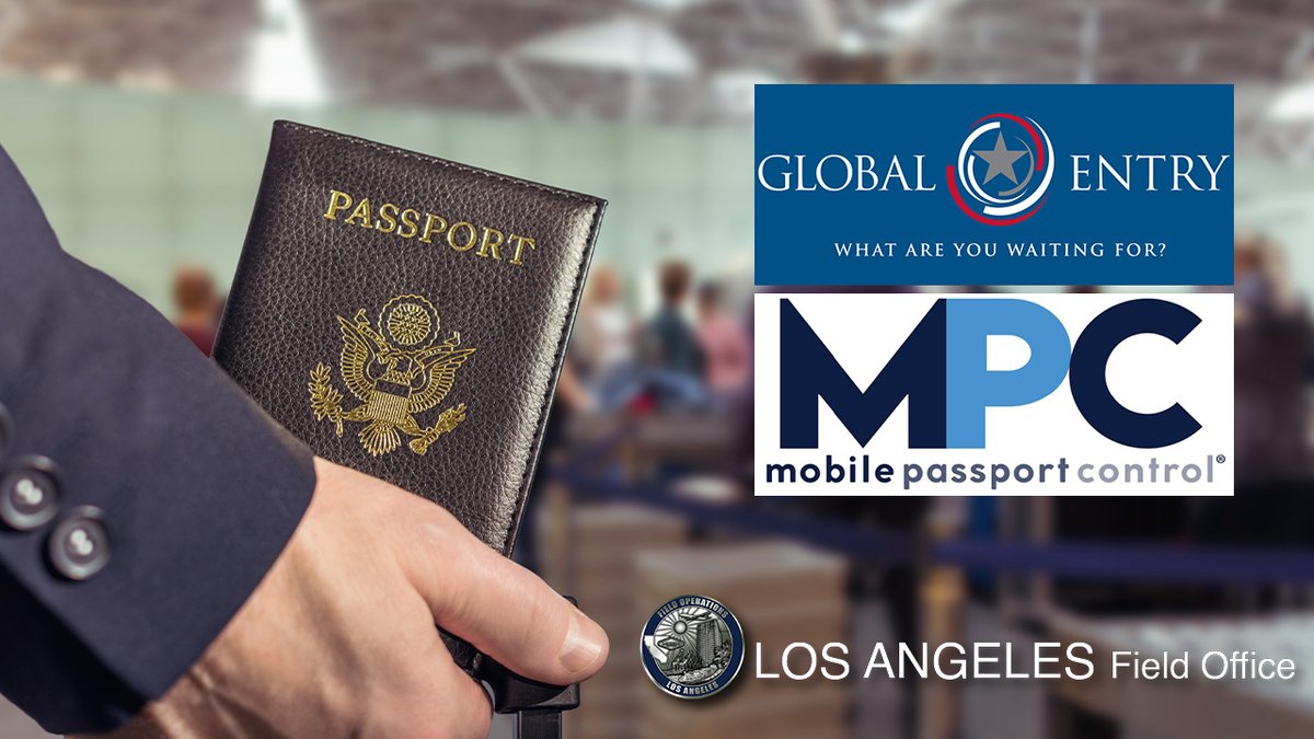 DFOLosAngeles's tweet photo. Post-pandemic summer travel numbers are peaking. Facilitate your processing experience and reduce wait times by joining one of the #CBP traveler programs such as #GlobalEntry and the #MobilePassportControl app!
#TrustedTraveler https://t.co/oAkbQkvd4S