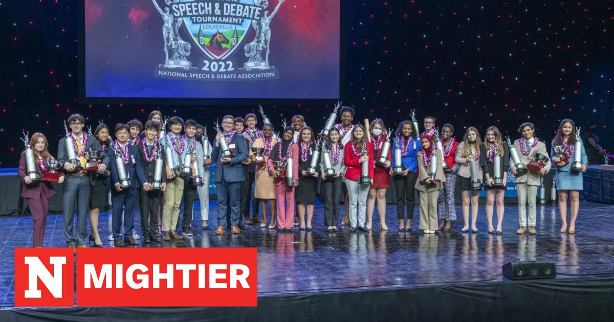 NW_Mightier's tweet photo. Over 6,000 students will come together in Phoenix for the @speechanddebate national tournament on Monday. @DallasDebate students explain what is challenging but ultimately "fulfilling" about the week-long event. https://t.co/PdjwpphhCn

#AMightierTomorrow | @NAUDL1 https://t.co/MgkpMLDhuj