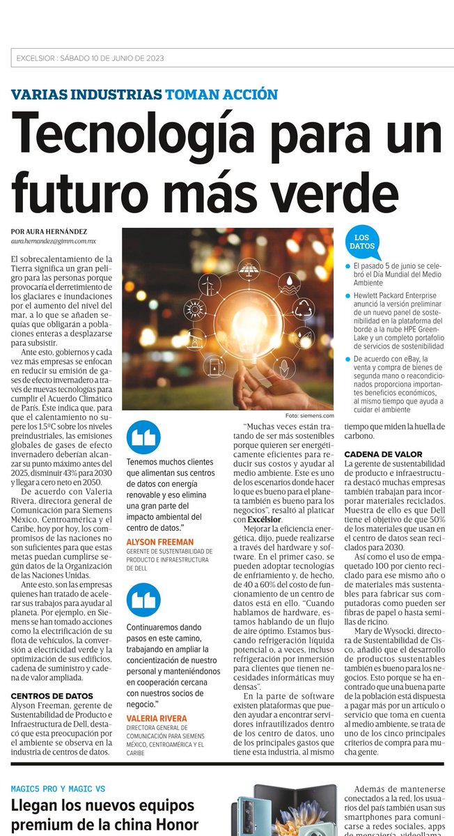 #Tecnología para un futuro más verde.
#sostenibilidad 
Vía: @Excelsior