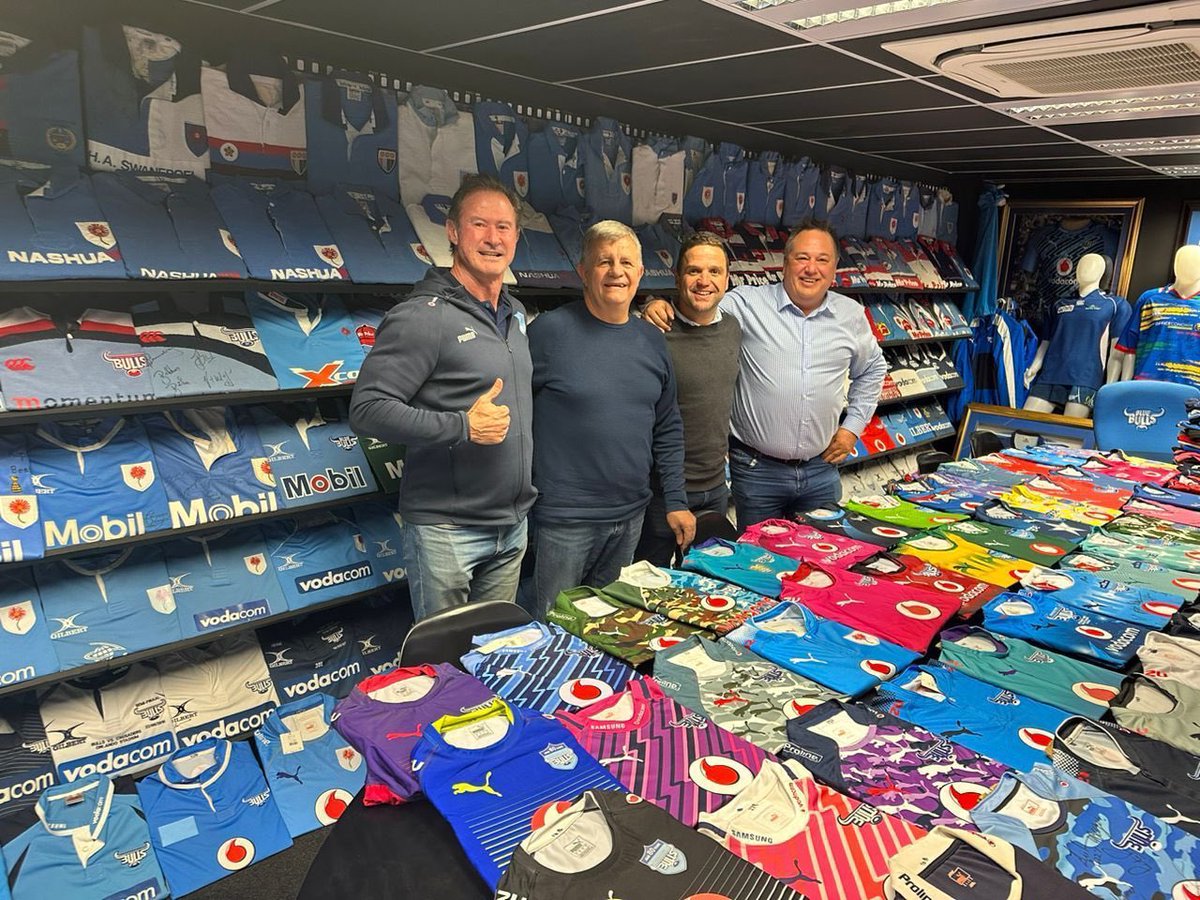 willemStrauss9's tweet photo. At Paul Oosthuizen’s Blue Bulls museum in Windhoek, more than 250 Bulls jerseys at display!🏉 https://t.co/xF6cI1IDwW