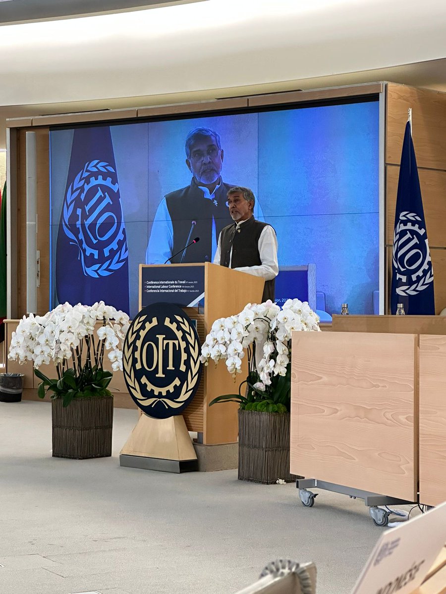 How can we think of global justice if we are allowing this to continue? Our founder, @k_satyarthi ji address at the International Labour Conference, World Day Against Child Labour in Geneva today. #EndChildLabour #SocialJustice #childlabourfree