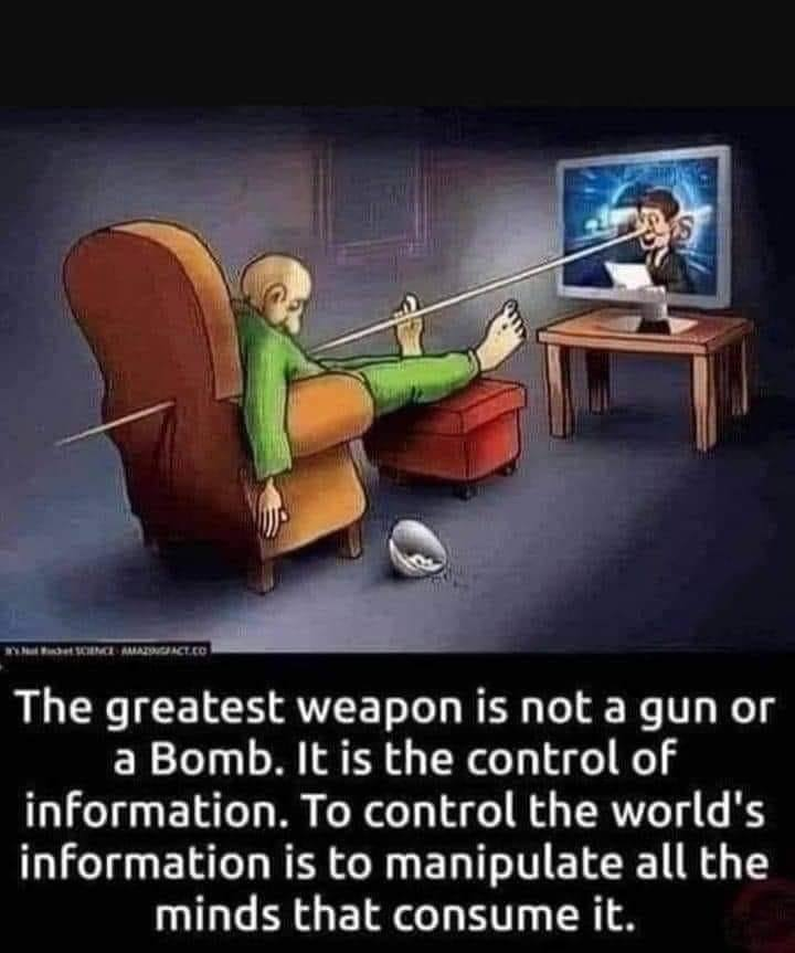 timliwanag's tweet photo. "The greatest weapon is not a gun or a bomb. It is the control of information. To control the world's information is to manipulate all the minds that consume it." https://t.co/eeR21H0Cpo