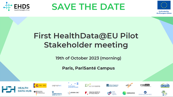 HealthDataEU_pilot (@ehds2pilot) on Twitter photo 📢We are delighted to announce that our first stakeholder meeting will take place on the morning of October 19 in Paris. This hybrid event will be open to all those interested in the <a href="/ehds2pilot/">HealthDataEU_pilot</a> project.
👉Stay tuned for updates coming soon ehds2pilot.eu
#EHDS #EHDS2 📢We are delighted to announce that our first stakeholder meeting will take place on the morning of October 19 in Paris. This hybrid event will be open to all those interested in the <a href="/ehds2pilot/">HealthDataEU_pilot</a> project.
👉Stay tuned for updates coming soon ehds2pilot.eu
#EHDS #EHDS2