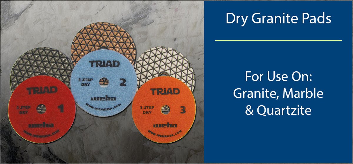 granitepolishingpads.net/triad-dry-gran… #drypolishing #stonepolishing #polishingpads