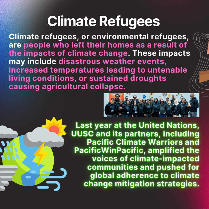 UUSC's tweet photo. Check out our new #Infographic! It's not just a label; refugees embody resilience and determination in the face of adversity. We proudly support them and our partners, advocating for their rights and dignity. 💪🌍 #RefugeesWelcome #UUSC https://t.co/AftOgHe1t1