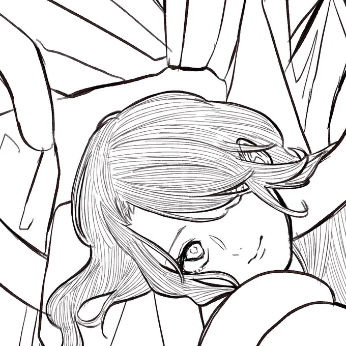ろくろ首のお姉さん描くの楽しすぎる🫶

#楓の線画 